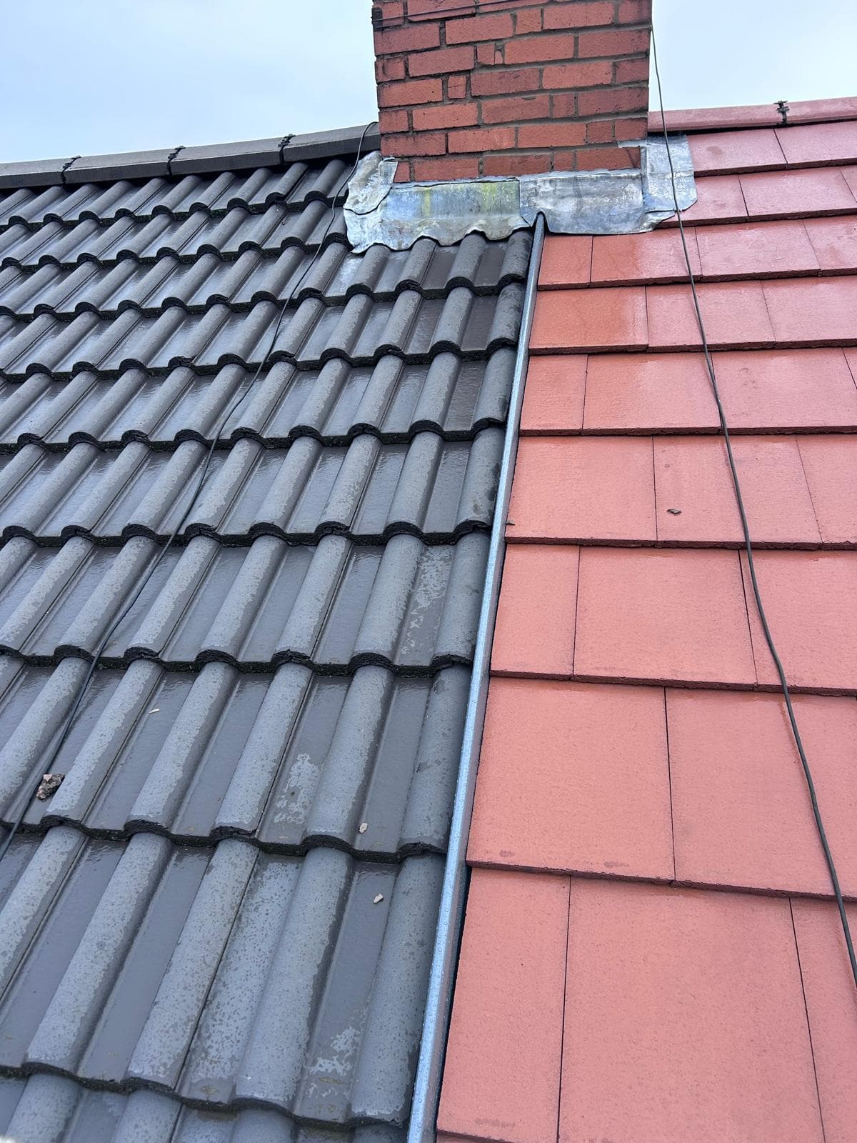 Tiled roof and chimney leadwork weatherproofed against the British weather